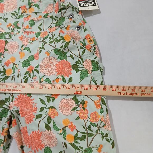 DULUTH TRADING Heirloom Gardening Bib Overalls XS X 31 NWT Mint Summer Dahlia - Picture 14 of 16
